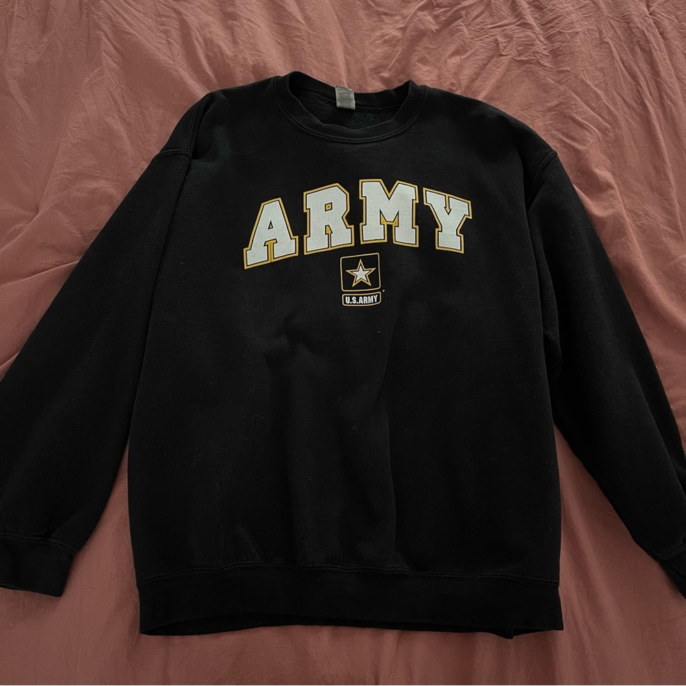 Gildan women's large army sweatshirt